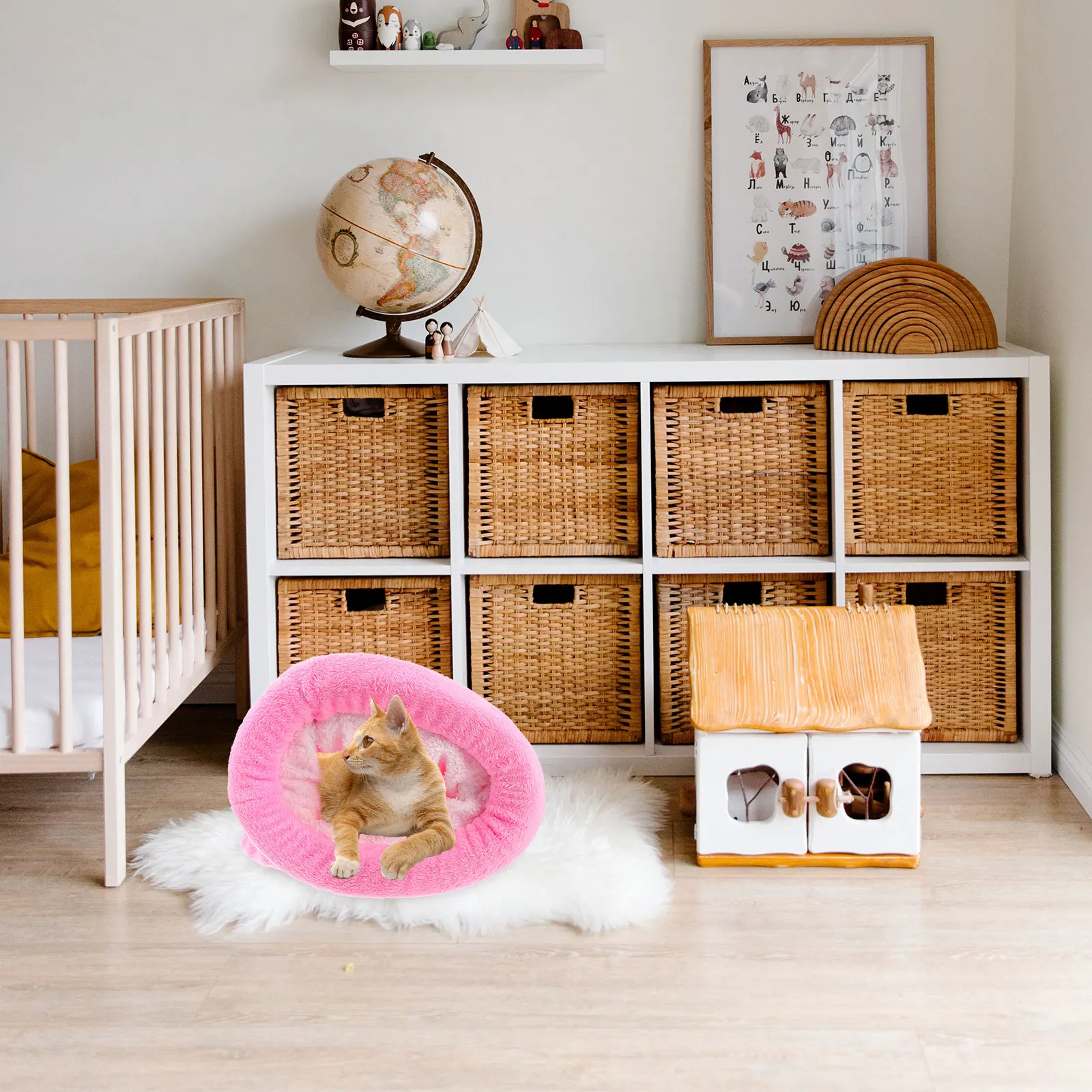 

Warm For Cushion Cozy Rest Winter Sleeping Bag Household Bed Pet Cat Nest Comfortable Cat House Dog Sleeping Bed Warm Pet Nest