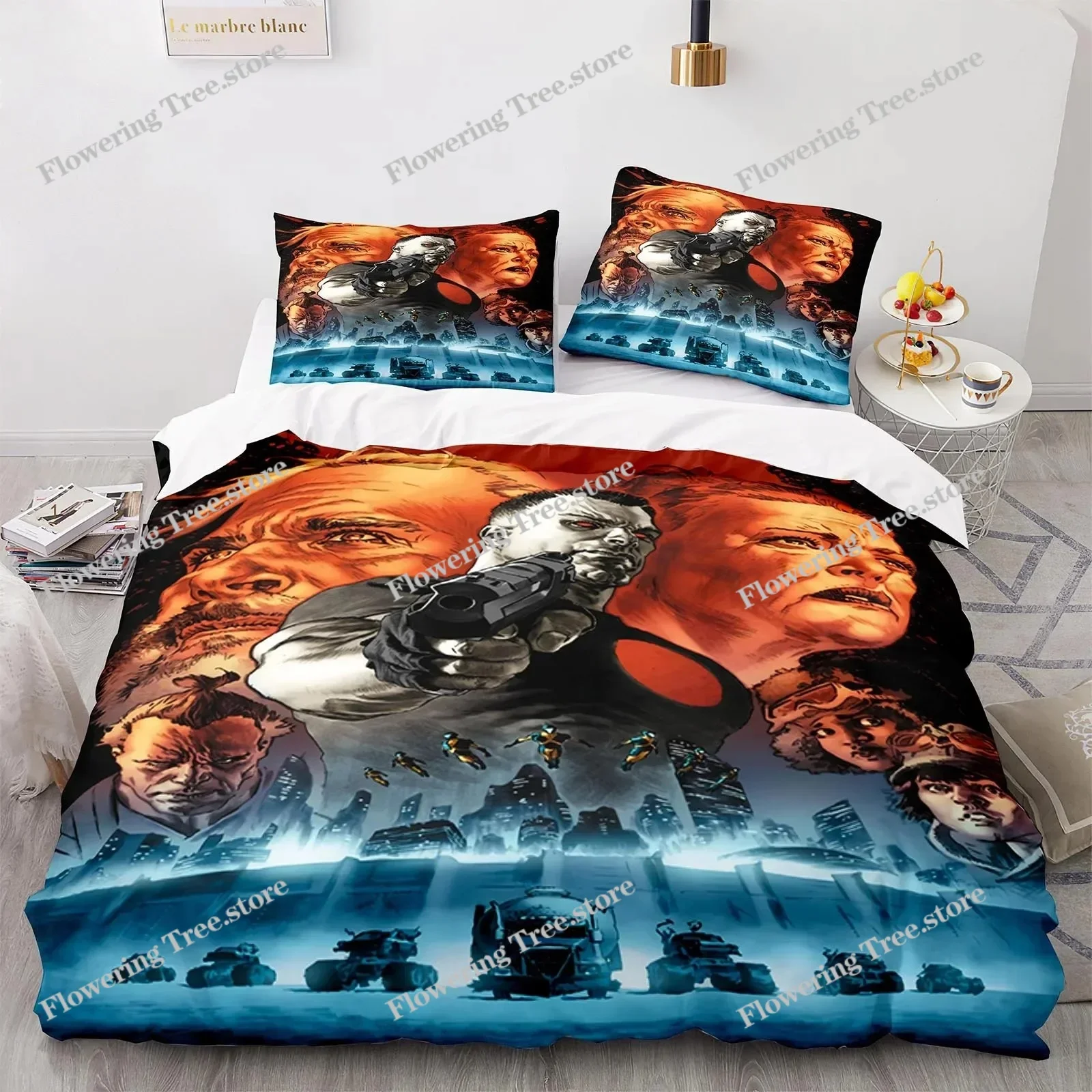 

Game BloodShot Blood Warrior Bedding Set Boys Girls Twin Queen Size Duvet Cover Pillowcase Bed Kids Adult Home Textileextile