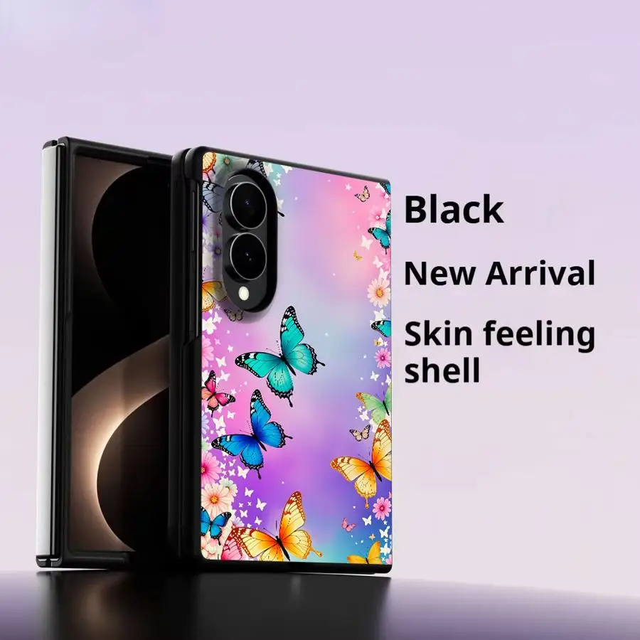 Case for Samsung Galaxy Z Fold 8 Z Fold8 Wide ZFold Wide ZFold8 Luxury Phone Cover Beautiful Flower Butterflies