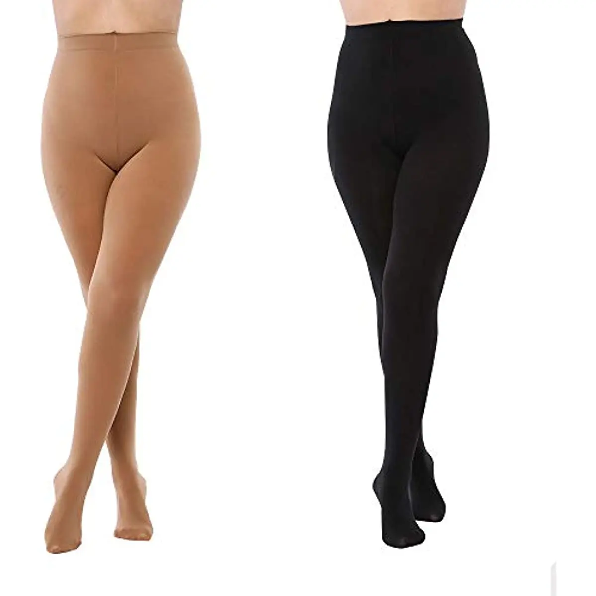 

Plus Size Opaque Tights Control Top Pantyhose High Waist Tights for Women Compression Stockings Pantyhose Women 15-20mmHg