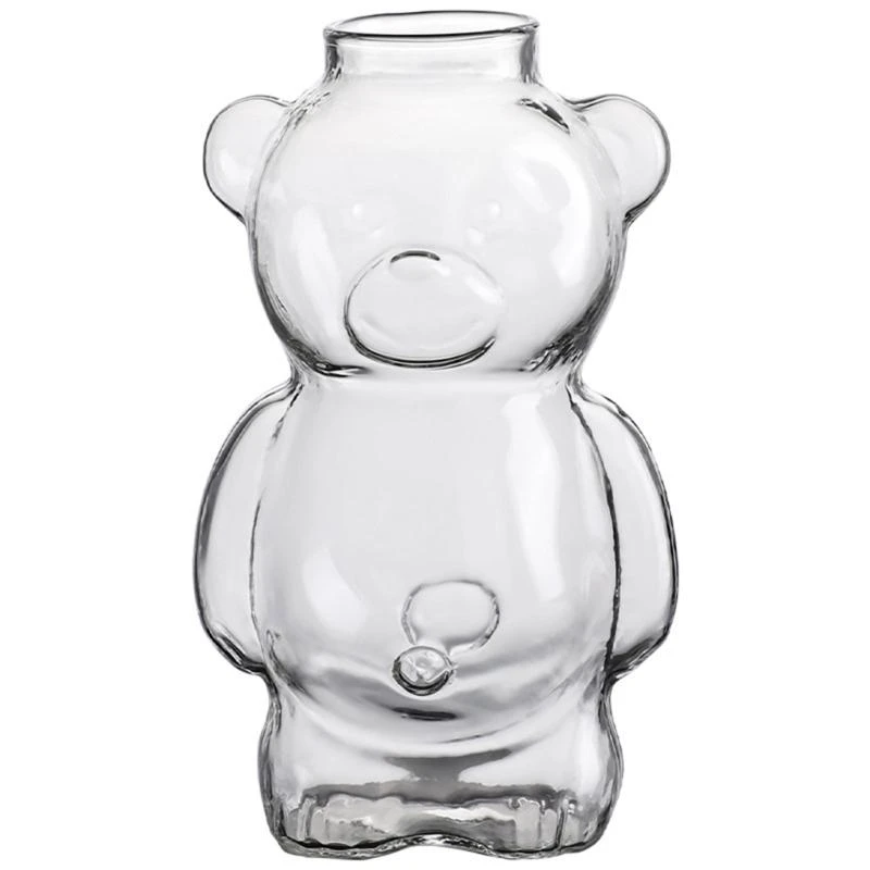 

Q39B Cocktail Glass Bear Shaped Wine Glass Cup Juice Drinking Glassware Birthday Gift