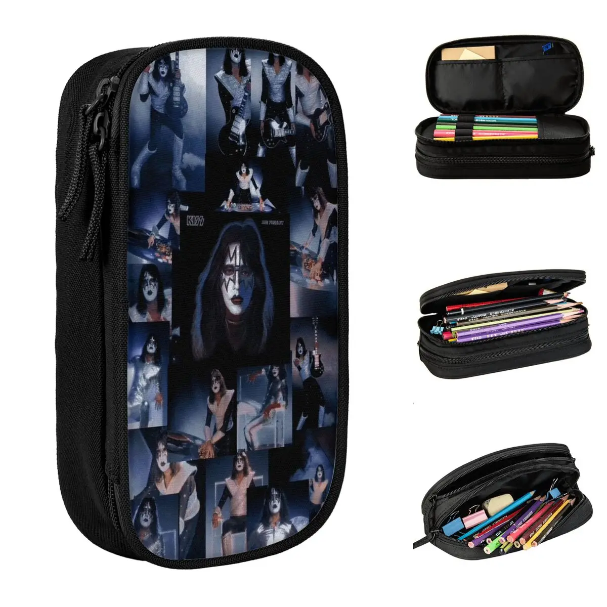 

Spaceman Ace Frehley Kiss Band аксессуары пенал большой емкости канцелярские товары пенал канцелярские принадлежности подарок-сюрприз