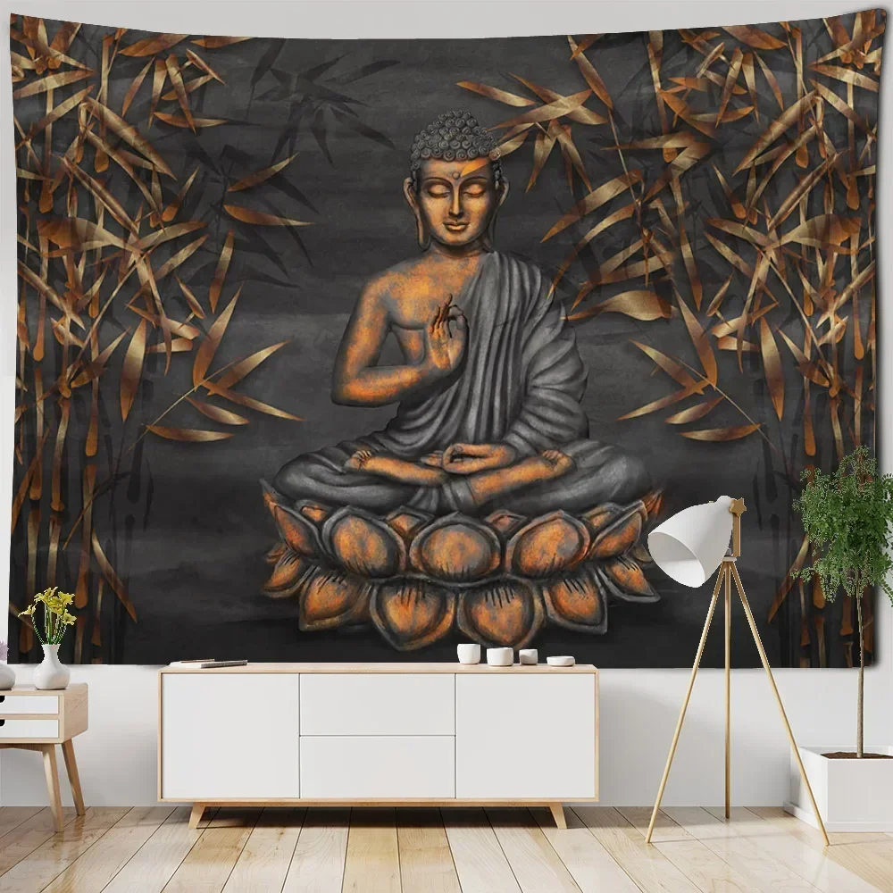 

Buddhist art wall decoration tapestry, dormitory, hippie psychedelic scene, Bohemian home living room decoration