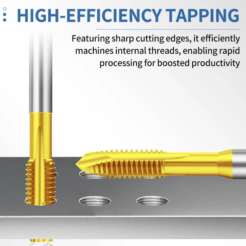 UFS TAP 1PCS HSSE-M35 JIS Standard M1-M24 Spiral Pointed Tap Without/TIN/OX/TC50/TICN Coating Machine Screw Tap For Through Hole