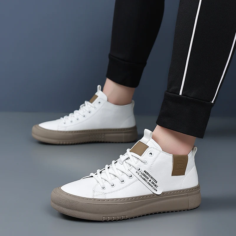 

Men Winter Shoes Thick Soled Men's boots Outdoor Lace Up Leather Boots Male Comfortable Warm cotton Shoes Botas Zapatos