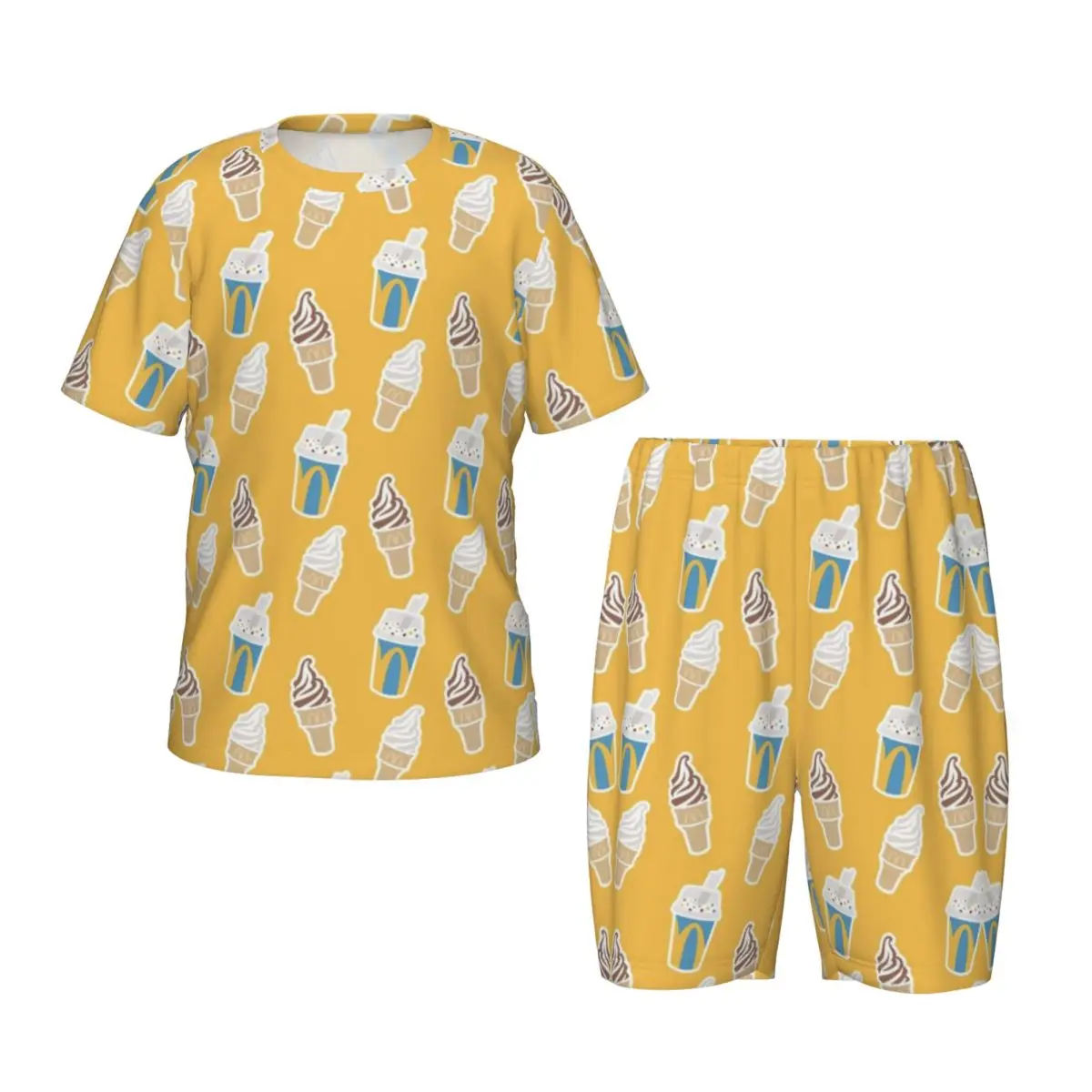 Conjunto de pijamas para niño y niña McDonald Down Tops y pantalones cortos Pijama Pijama de 2 piezas Ropa de dormir Ropa de descanso