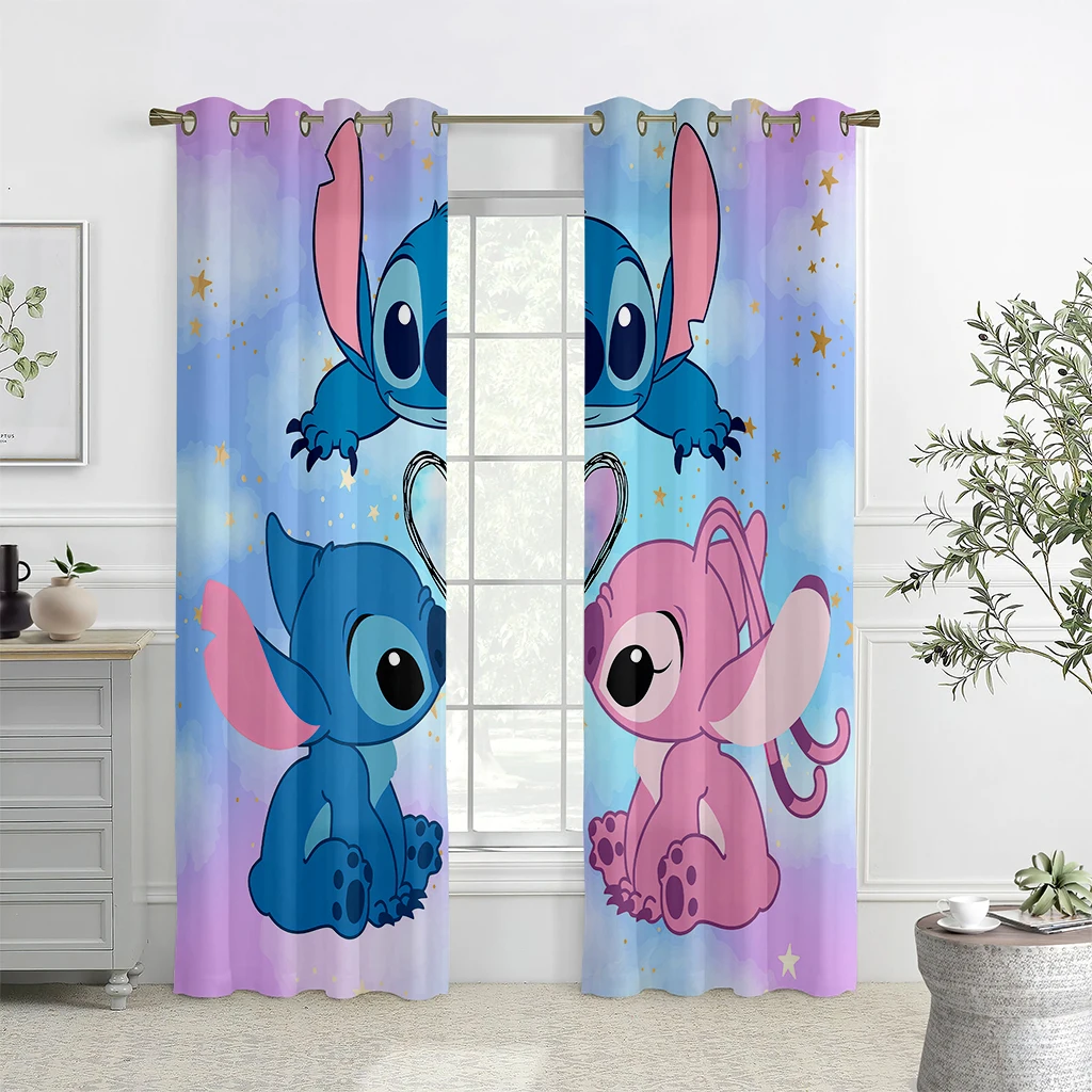 

Cartoon Animation Printed Curtains Kids Children's Room Dormitory Decorative Curtains Machine Washable Gifts 2 Pieces