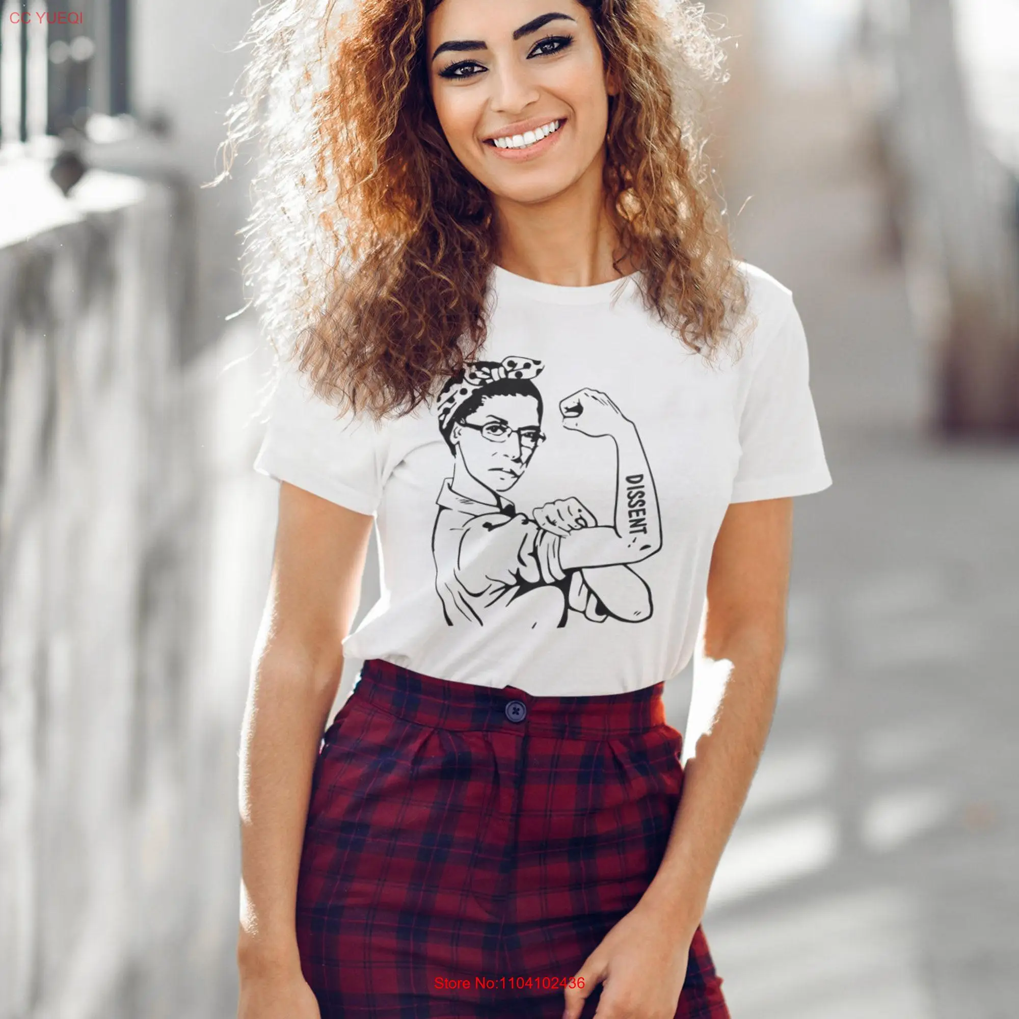 RBG Meets Rosie the Riveter Stand Out in Style with I Dissent shirt long or short sleeves