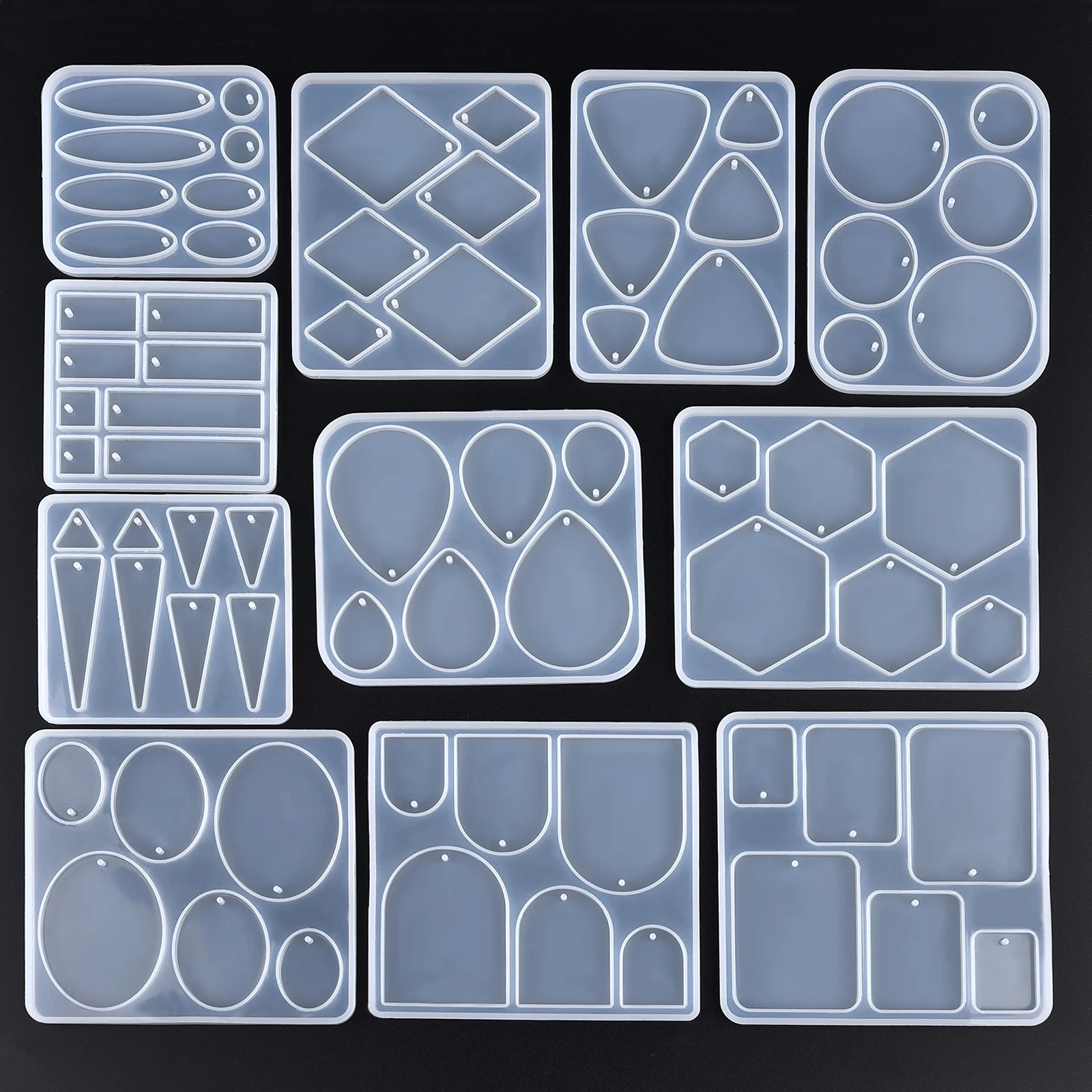 

Geometric Earring Pendant Silicone Mold For Epoxy Resin DIY Earring Keychain Necklace Charms Resin Silicone Mold Jewelry Making