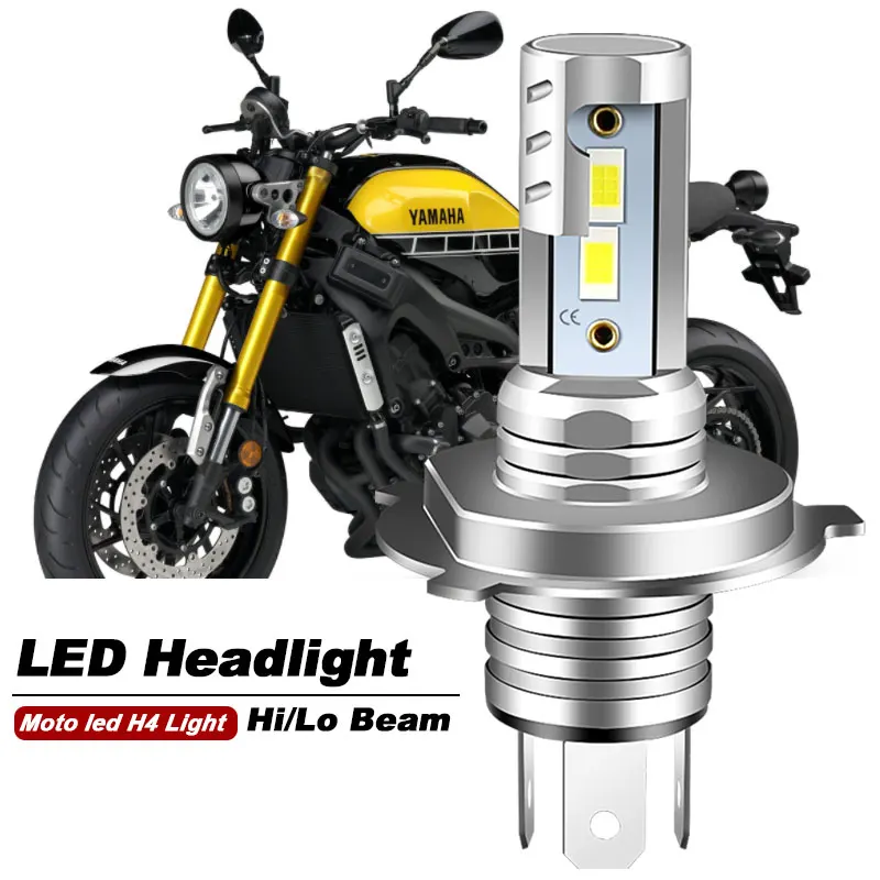 

1Pc Motorcycle H4 H1S 9003 LED Headlight Hi/Lo Bulbs 4800LM 6000K White CANbus for Yamaha XSR 700 XTribute XSR 900