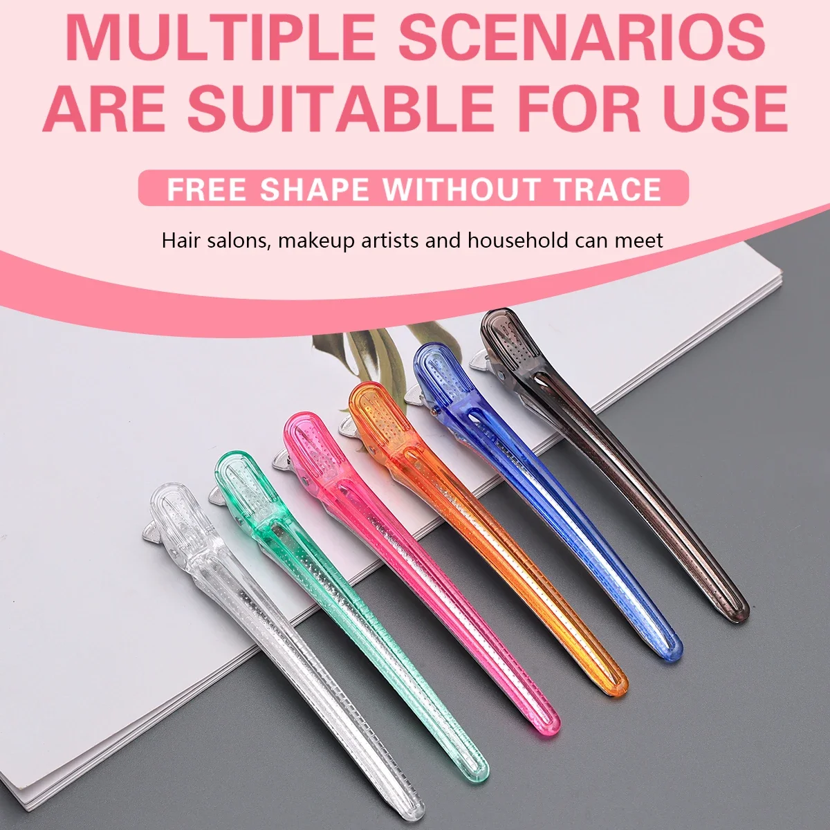 

Professional Crystal Hair Claws, 10PCS Salon Hair Clips for Styling, Barber Grip Clamps Hairpins Hair Accessories Tools