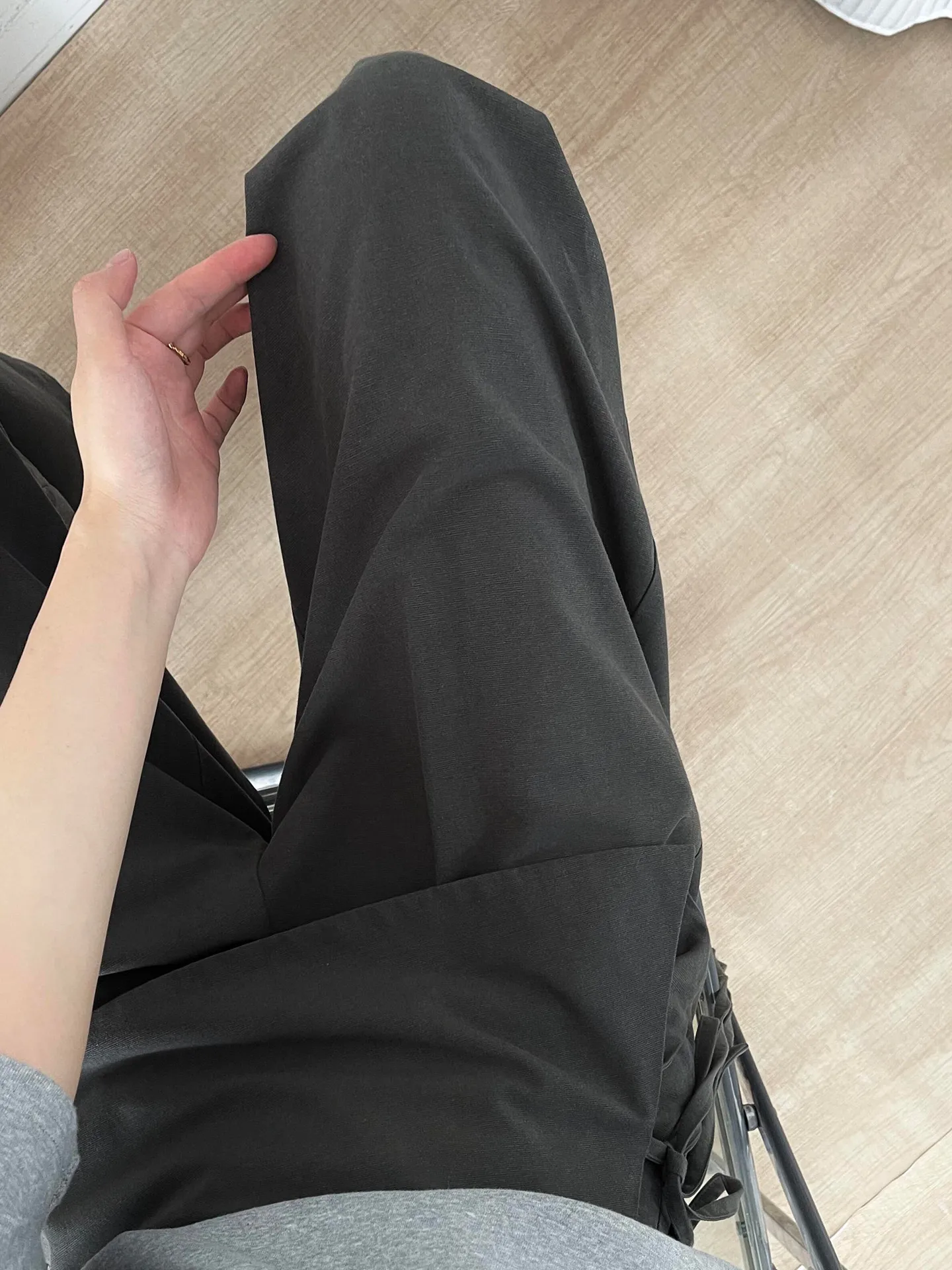 2026 Korean Retro Casual Wide-leg Pant Women's Autumn Winter High Waist Mop Pants Ladies Solid Color Loose Trousers U642