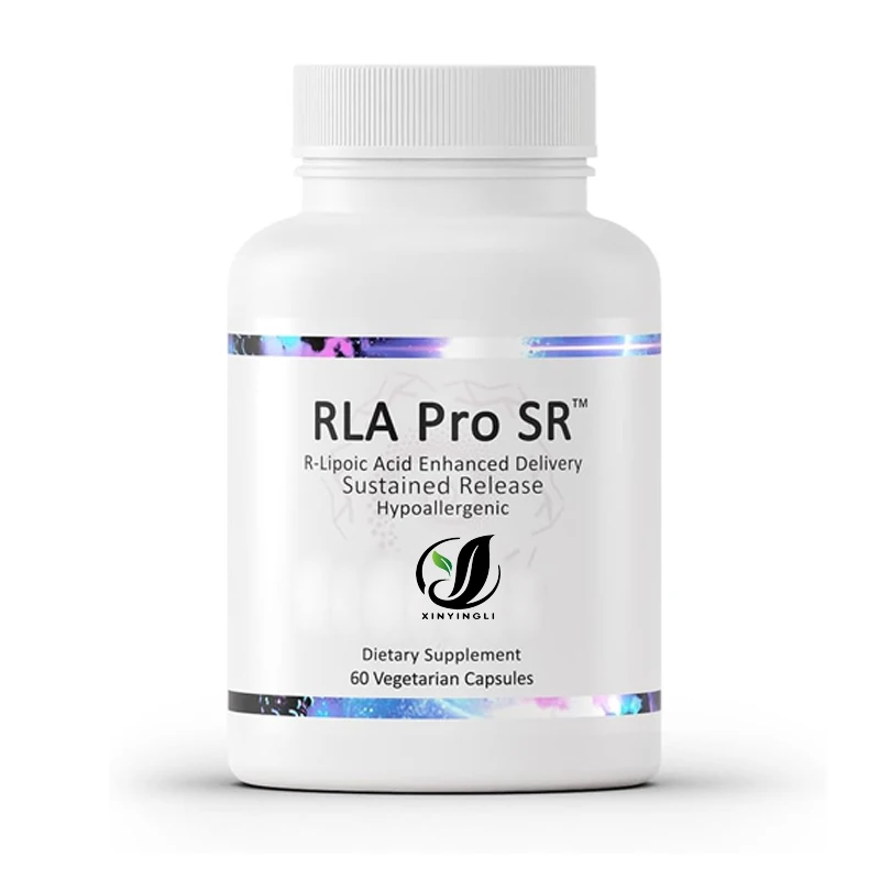 Lipoic acid supplement, 60 capsules, sustained-release R-lipoic acid, enhances mitochondrial and cellular energy