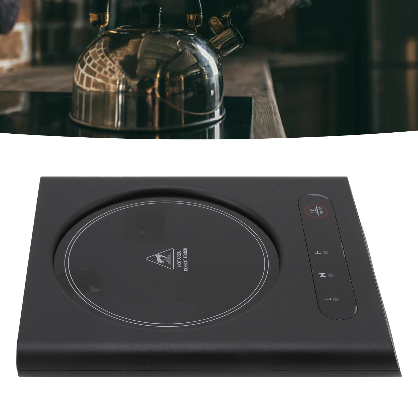 Aquecedor de canecas com ajuste de temperatura de 3 níveis, resistente a altas temperaturas, aquecedor de copos de mesa