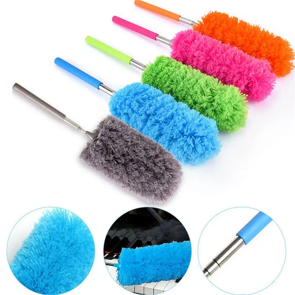 Feather Duster Long Telescopic Duster Magic Static Duster Brush 80cm Extendable Portable Mini Durable Washable