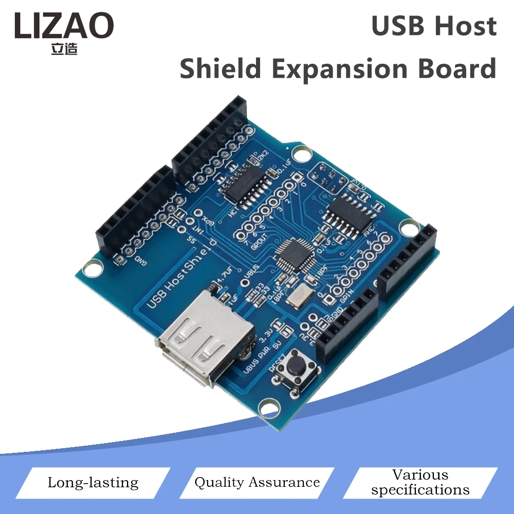 USB Host Shield Expansion Board Compatible For Arduino UNO R3 Support USB Flash Disk Bluetooth Module Keyboard Mouse SPI