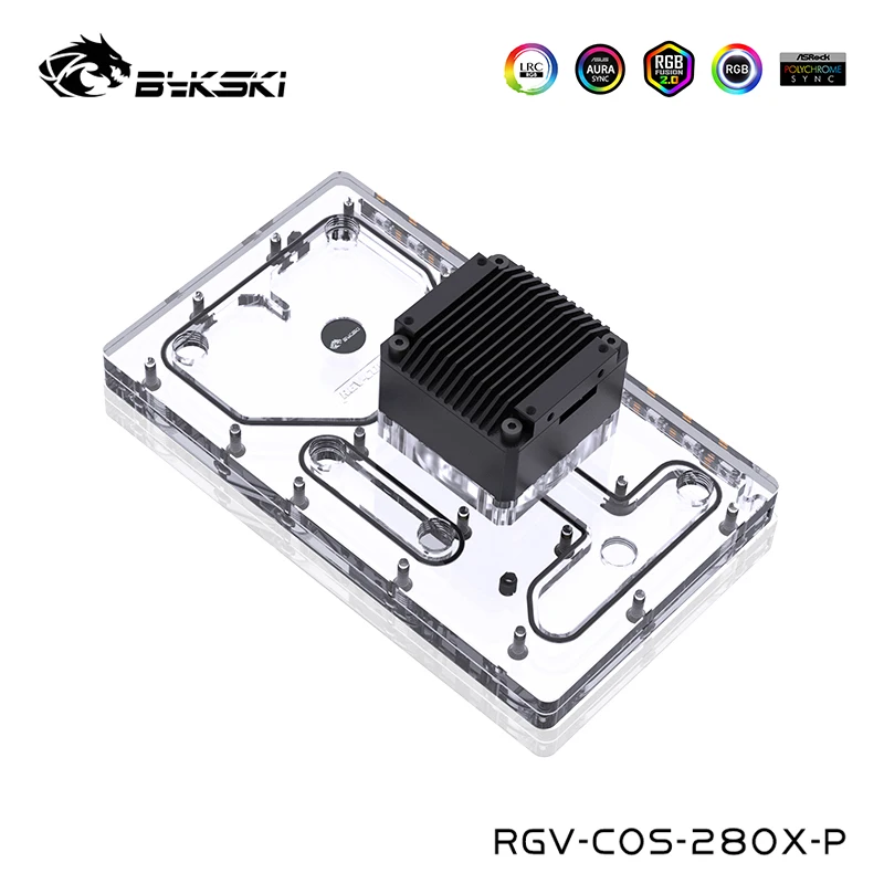Bykski Distro Plate For Corsair 280Xd ,RGB  Water Tank,Reservoir Support AURA Motherboard ,RGV-COS-280X-P