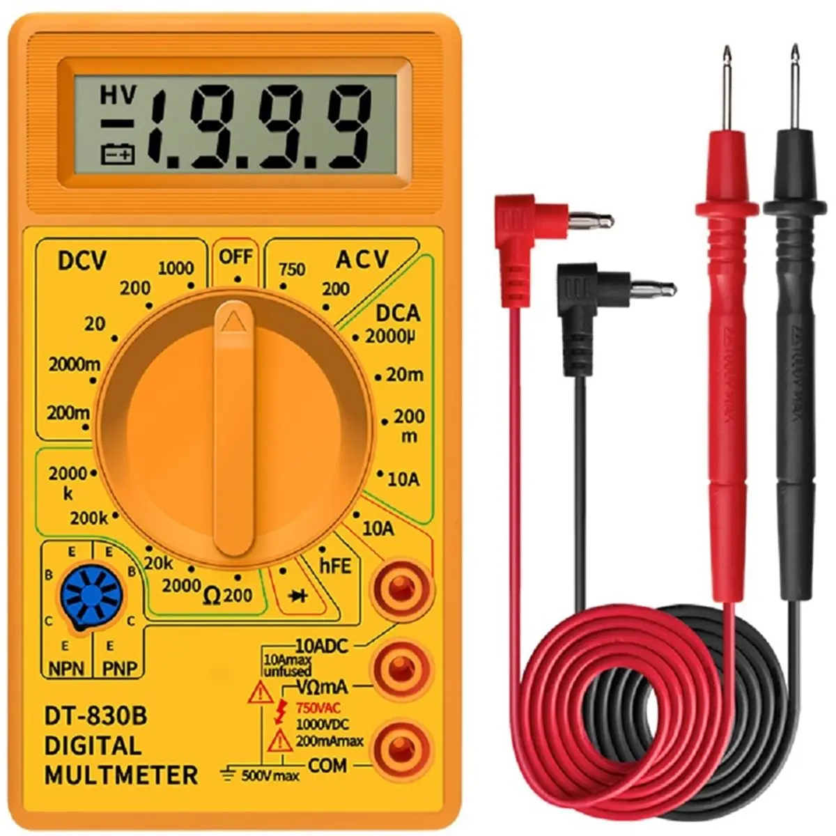【TODAY-BUY】~@ DT830B Mini Digital Multimeter Voltage Current Resistance Tester LCD Display Electric Multi Meter