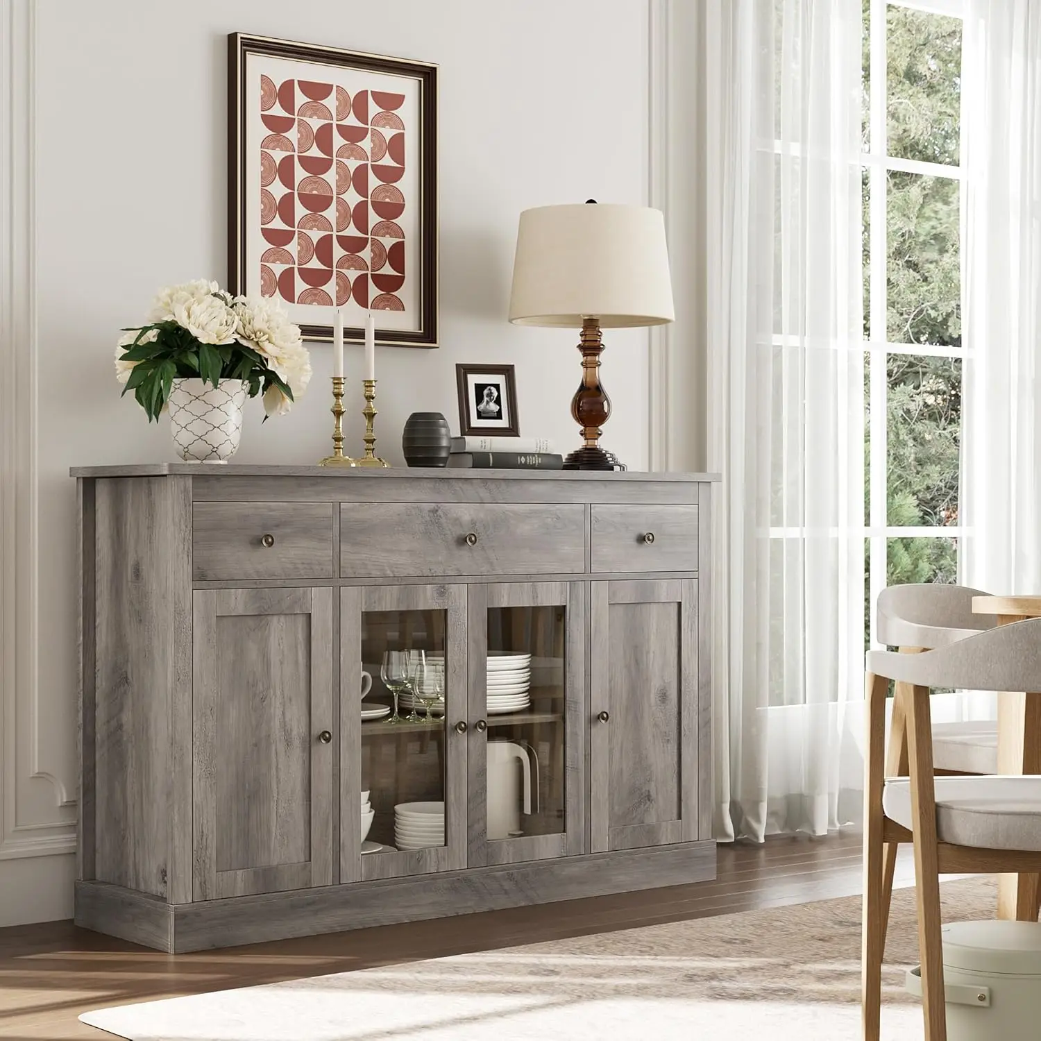 Sideboard Buffet Cabinet with Storage, 55\