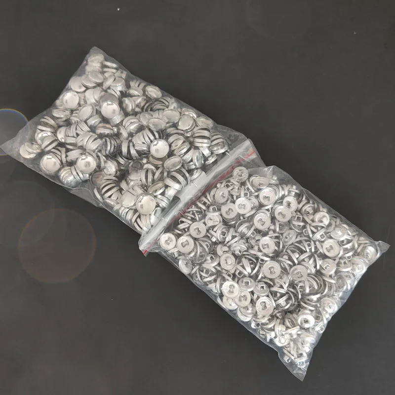 500pcs Metal Fabric Cover Button 22L 28L 30L 32L 36L 40L 44L 48L 50L 60L Round Bread Shape Cloth Leather Buttons DIY Making