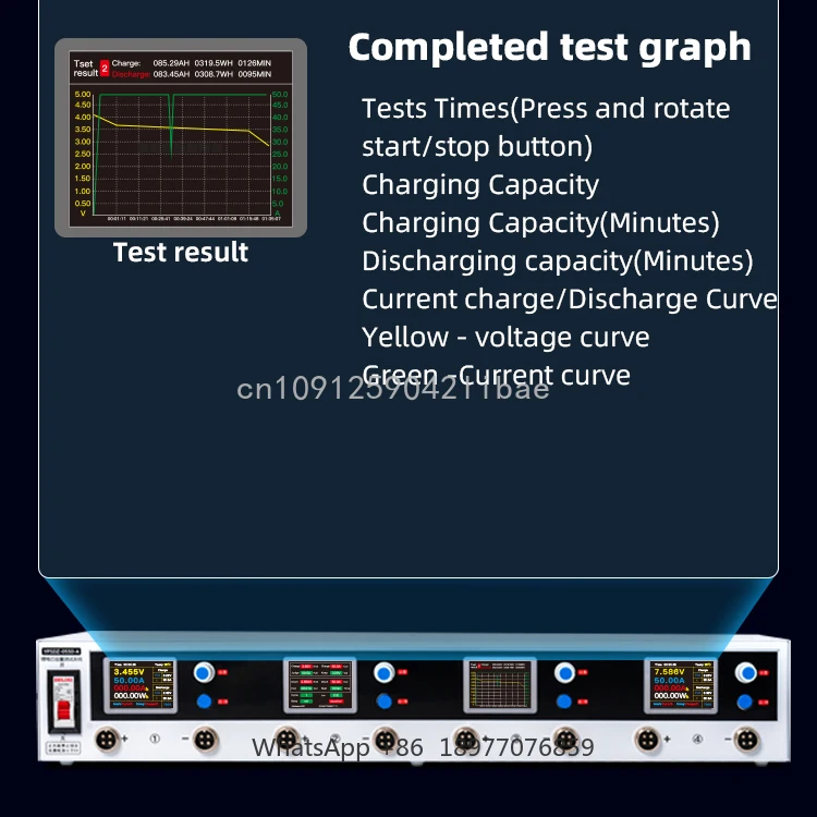 YPSDZ-0550-4 5v50a 4 Channel Lead Acid Lithium Battery Capacity Tester Support External Charger Charging And Discharging Tester