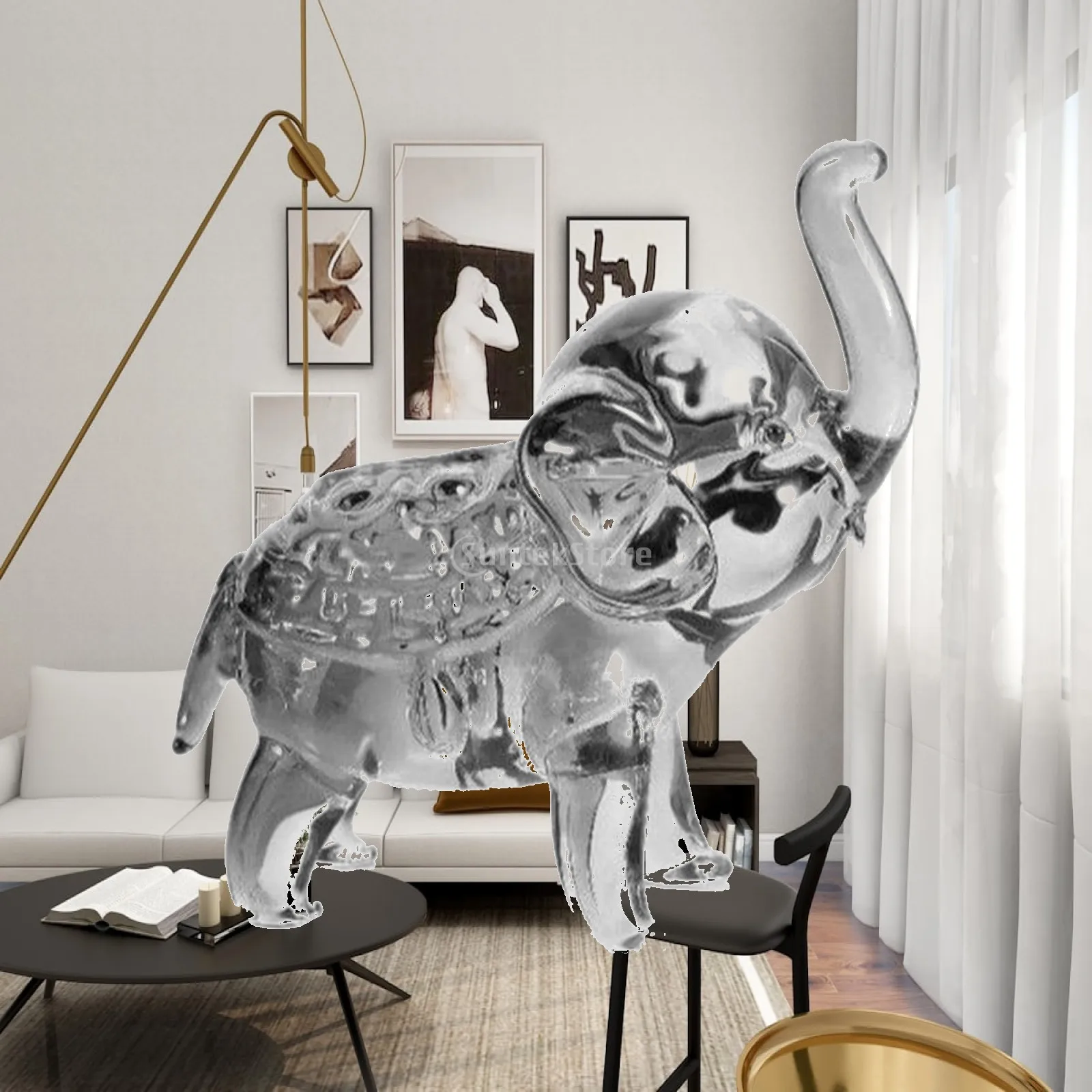 Animal Sculpture Elephant Figurine for Bookshelf And Living Room Gifts