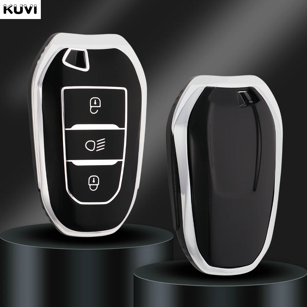 TPU Car Remote Key Case Cover Shell Fob For Peugeot 308 408 508 2008 3008 4008 5008 Citroen C4 C4L C6 C3-XR Picasso DS3 DS4 DS5