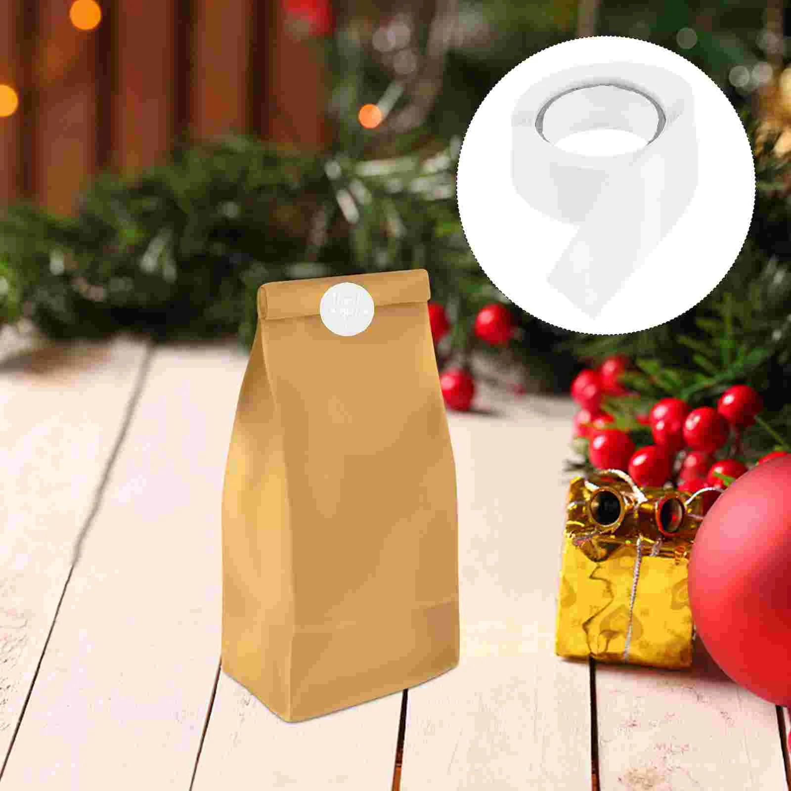 1000 Pcs Transparent Sealer Basket Clear Label Sticker Sealing Calendar The Pet Adhesive Gift Wrapping