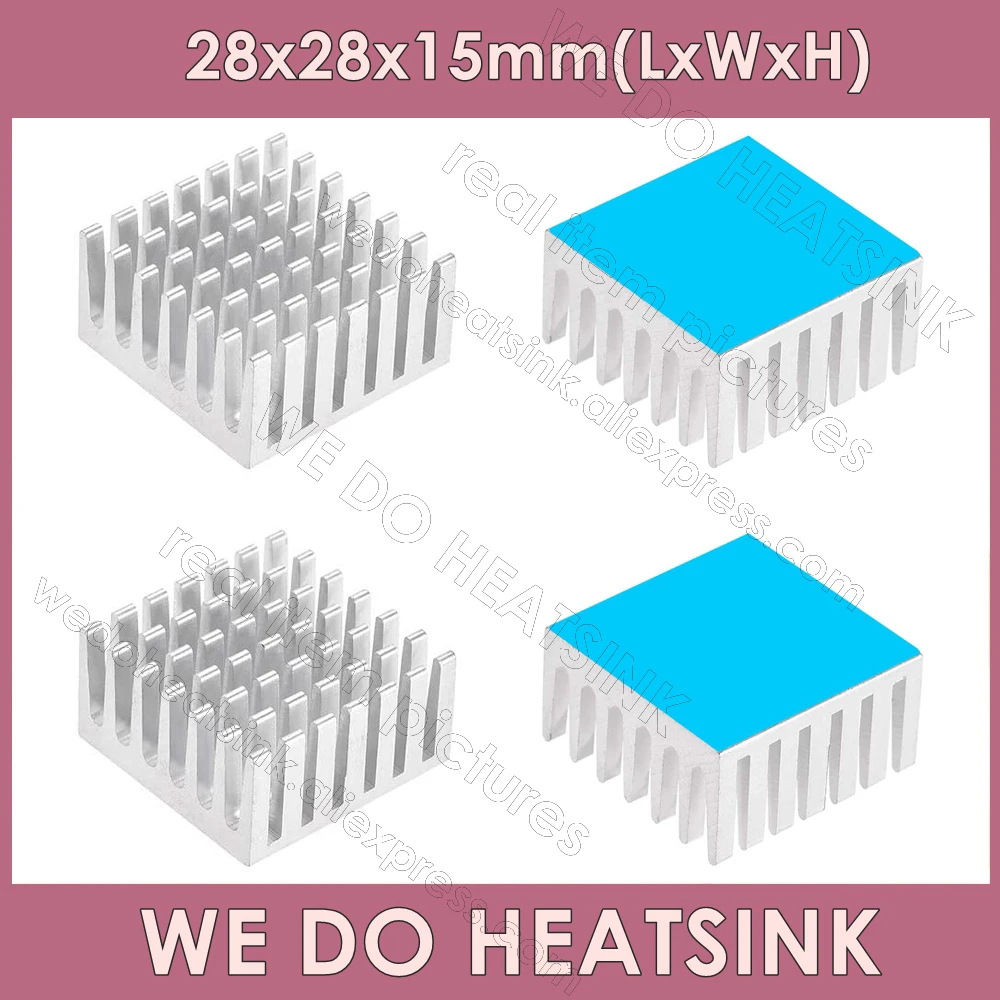 WE DO HEATSINK 28x28x15mm Without or With Thermal Pad Cooling Fin Radiator Aluminum Cooler Heat Sink for LED,Power IC Transistor