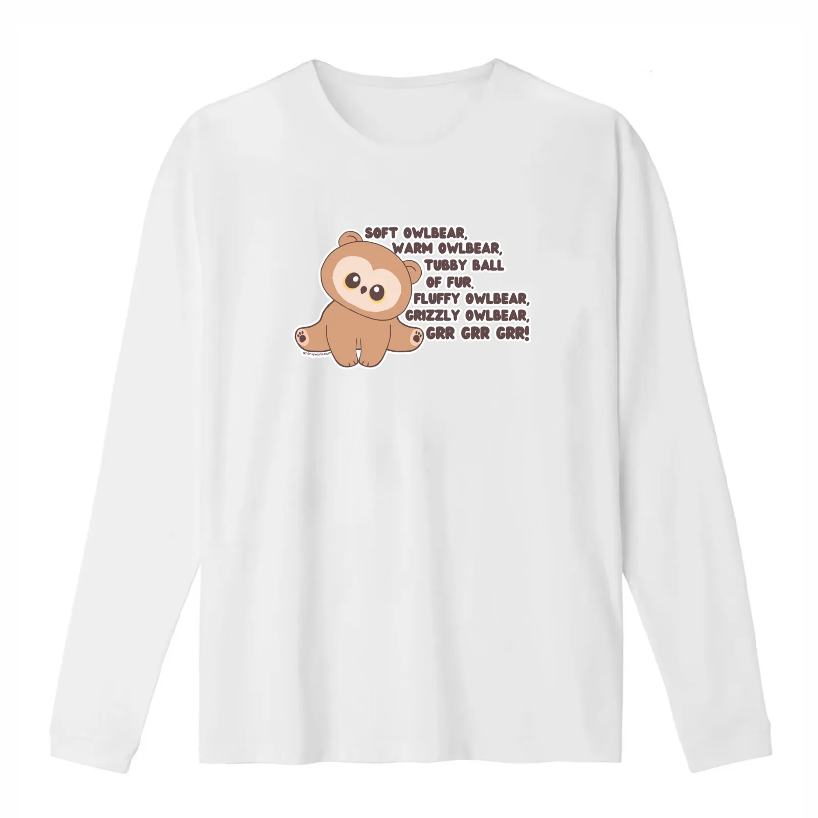 Soft Owlbear Warm Owlbear T-Shirt Summer Casual Cotton Tee Oversized Streetwear Tops Vintage Graphic Print Unisex Men Women