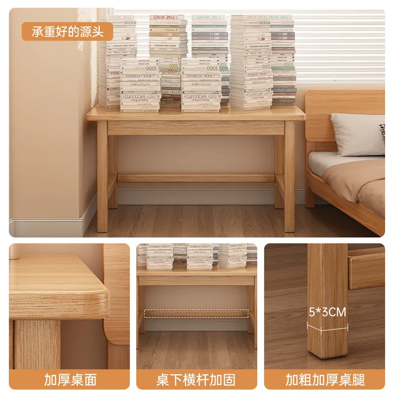 Solid wood desk computer  desktop, student home study writing bedroom simple workbench table