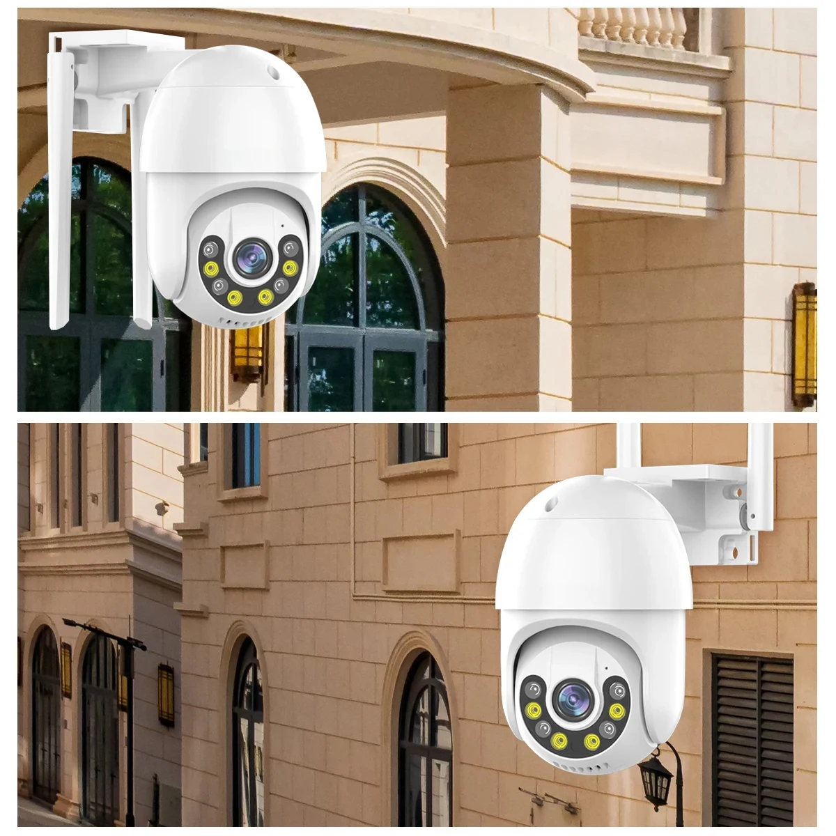 Caméra de surveillance extérieure PTZ IP WiFi HD 2MP/4MP, dispositif de sécurité sans fil, étanche, avec n'aime numérique x5