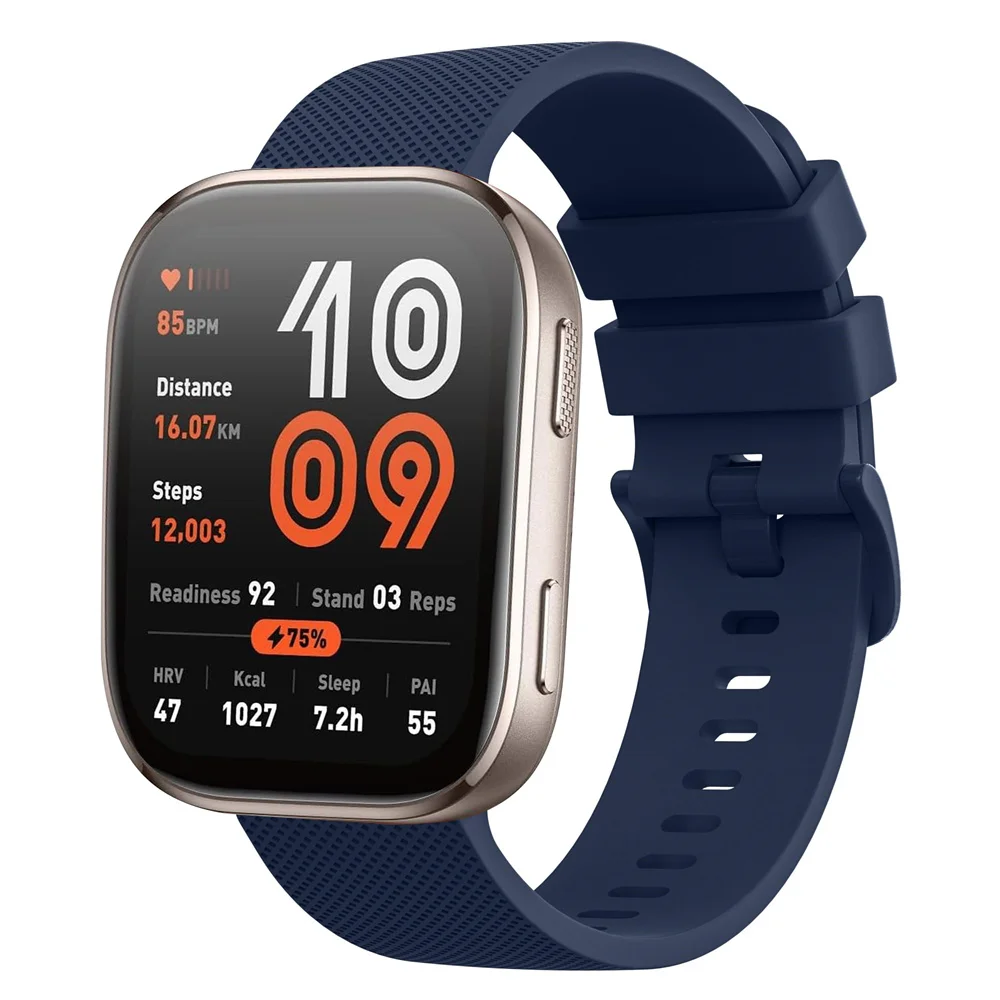 Correas de silicona de 18mm/20mm/22mm para Amazfit GTS 4/3/2/2e/4 Mini/GTR 4/3/3 Pro/2/2e pulsera deportiva Amazfit bip 6-5-3/u/s/pro