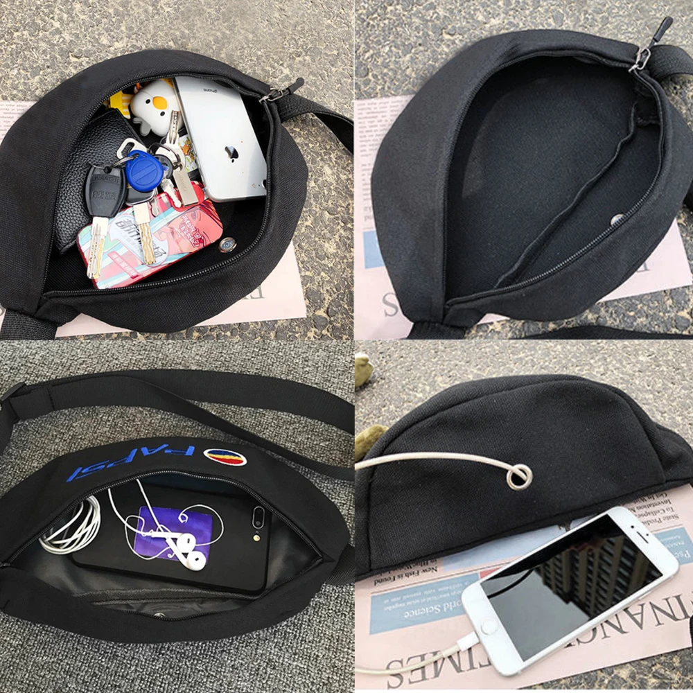 Bolsos de mensajero de pecho de moda para mujer, bolso de cintura de viaje, serie de imágenes blancas, bolso cruzado de hombro, bolso de almacenamiento de cintura para deportes al aire libre