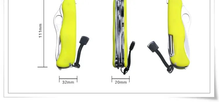 0.8623.MWN Fluorescent Handle Rescue Tool Multifunctional Emergency  Knife with Window Breaker Seatbelt Cutter for Car Outdoor