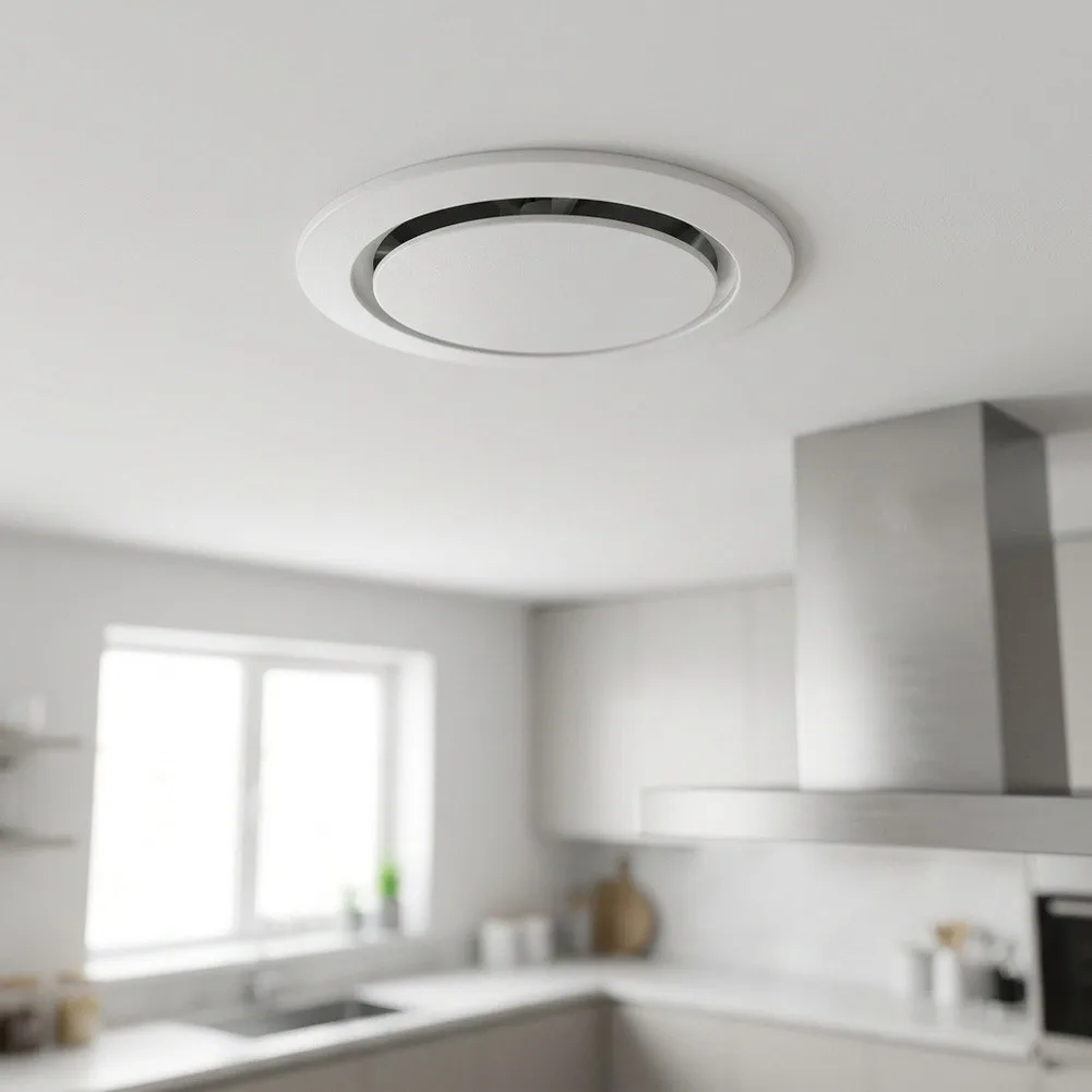75MM Adjustable Air Vent Rotating Central Disc Adjustable Airflow Control Built-in Screen Bathroom for exhaust