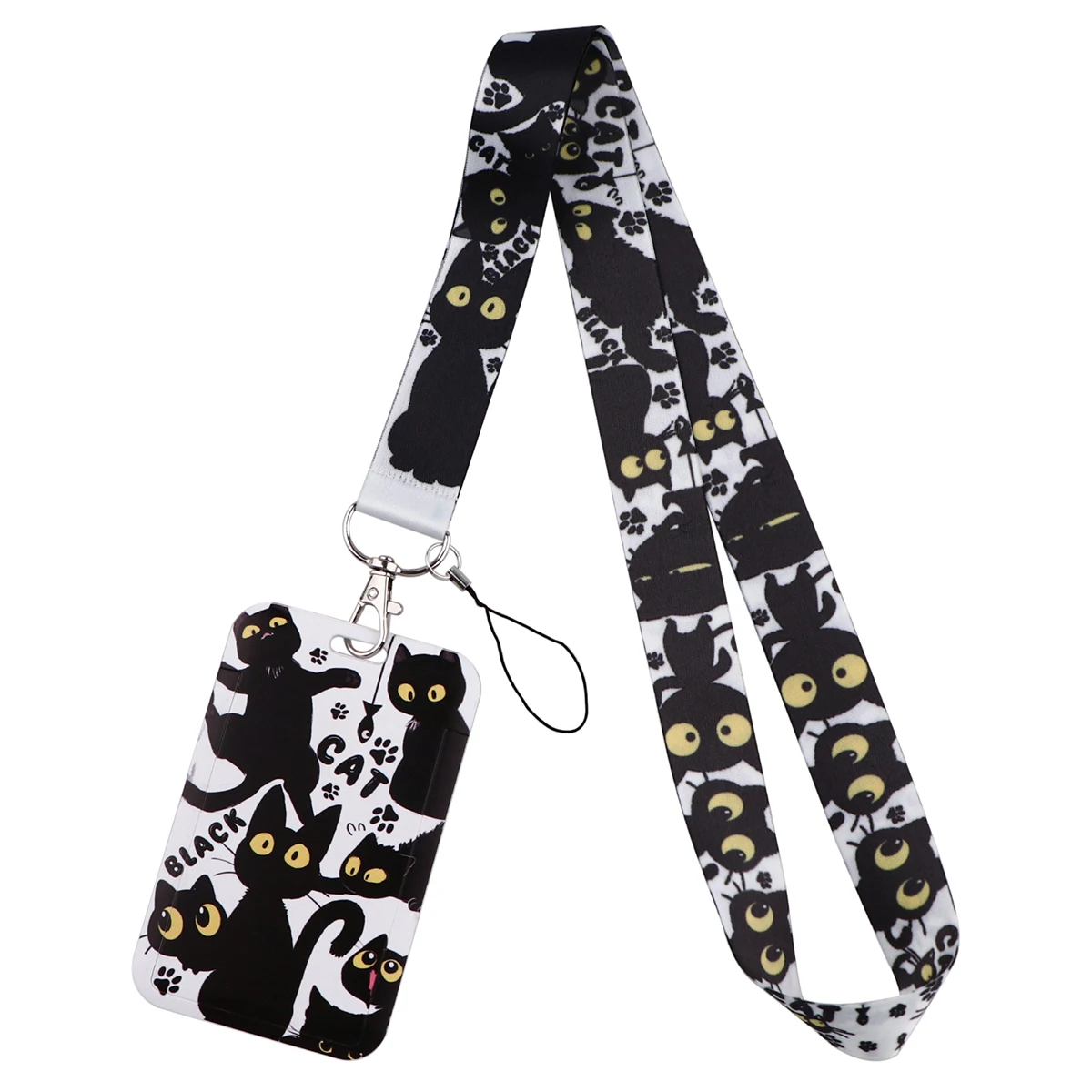 

Брелок для ключей в виде черной кошки