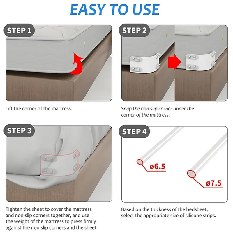 Clip de fixation de drap de lit, attache de couverture de lit, sangles de drap de couette, Clips de support, dispositif de fixation antidérapant, pinces de drap de lit, B84B-4Pcs