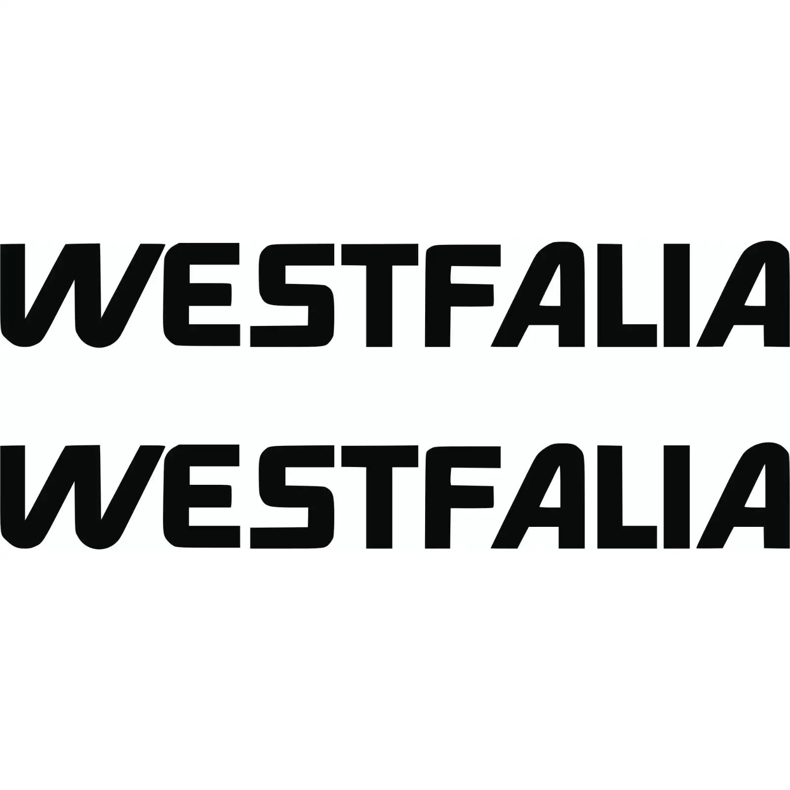 Kit of 2 westfalia adhesive vinyl stickers for camper caravan motorhome