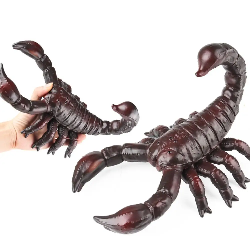 Simulation Giant Scorpion Insect Model Wild Realistic Large Scorpion Figure Toy Soft Handmade Animal Model Educational Kids Toy