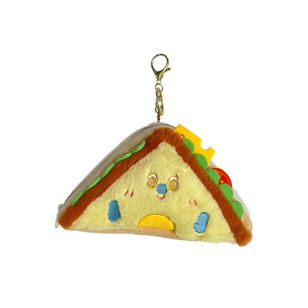 Creative Hamburger Sandwiches Storage Bag Cartoon Princess Zero Wallet Portable Kawaii Plush Small Purse Friends