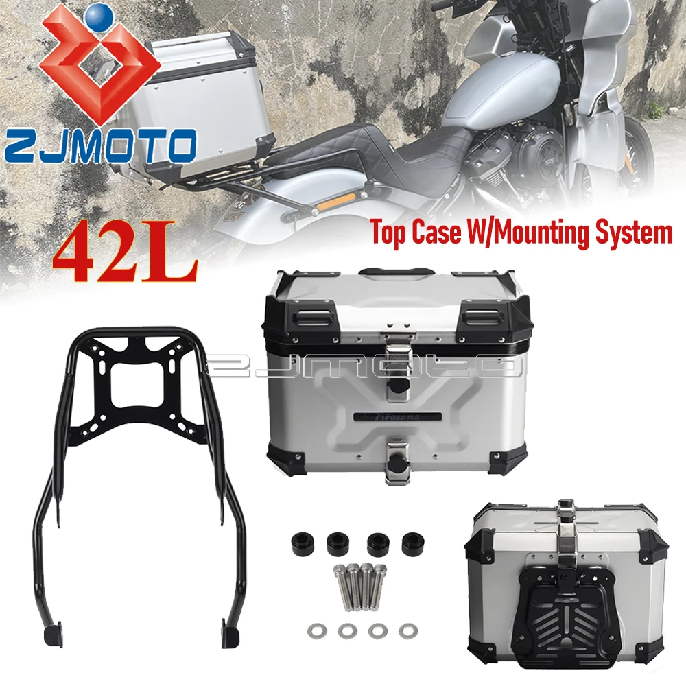 

For Harley Softail Street Bob FXBB FXBBS Standard FXST 2018-23 1 Set Motorcycle Tail Box Trunk Rear Rack Carrier Mount Top Case