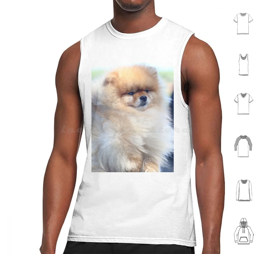 Pomeranian Tank Tops Vest Sleeveless Pomeranian Pomeranian Spitz Pom