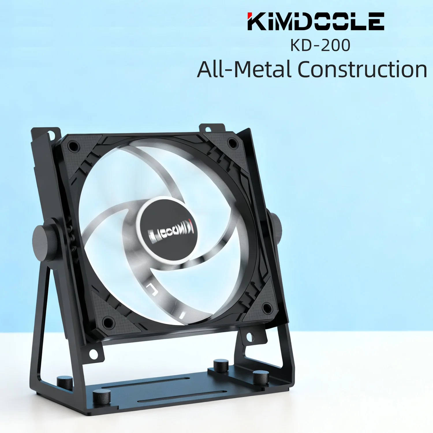 Kimdoole Multi-Purpose Desktop Fan Stand That 360 Degrees Rotation Suitable For 120mm And 140mm PC Cases External Cooling Fans