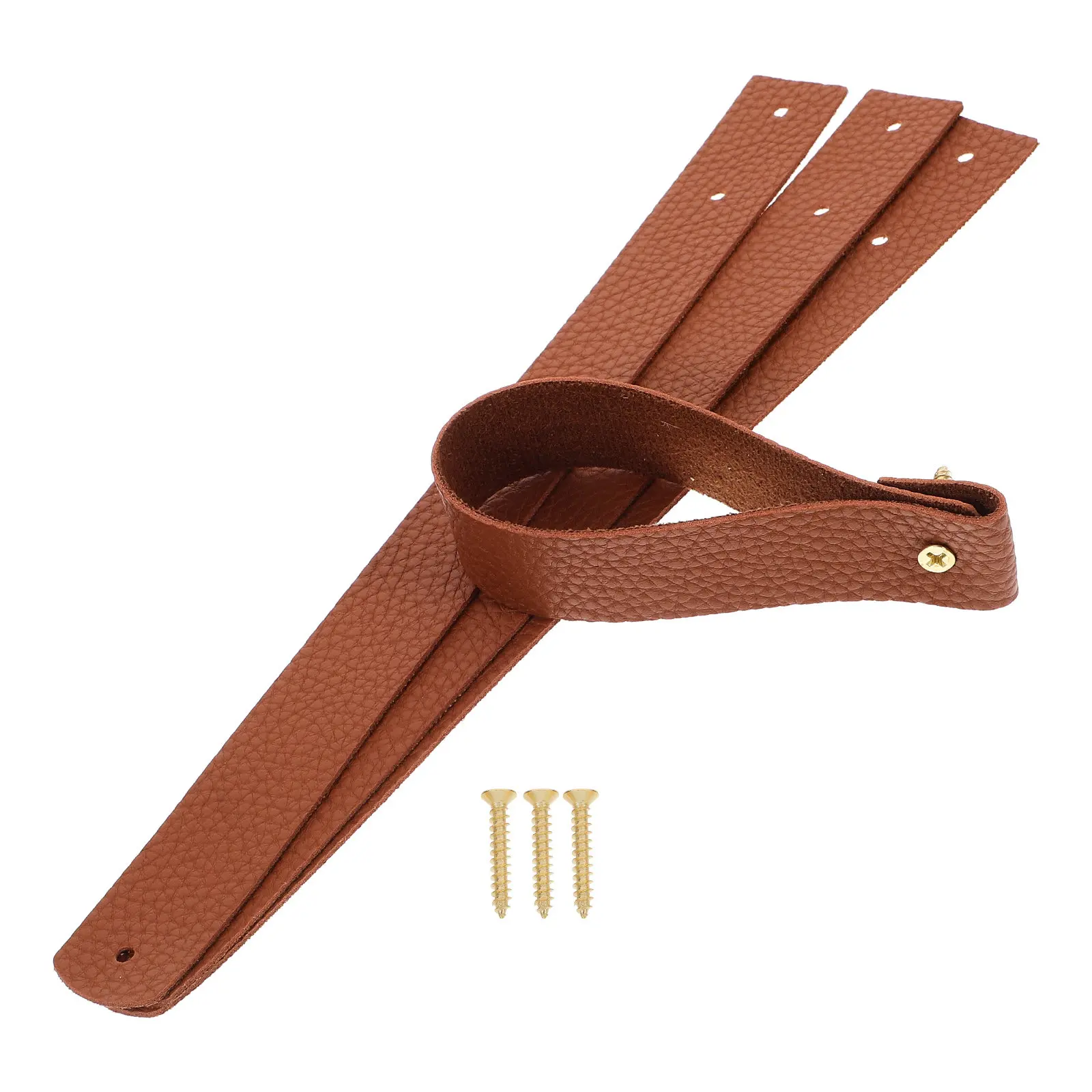 4Pcs Brown Wall Hook Set Space Saving Strap Hanger for Curtains Towels Clothes Boho Style Bathroom Kitchen Bedroom view 4