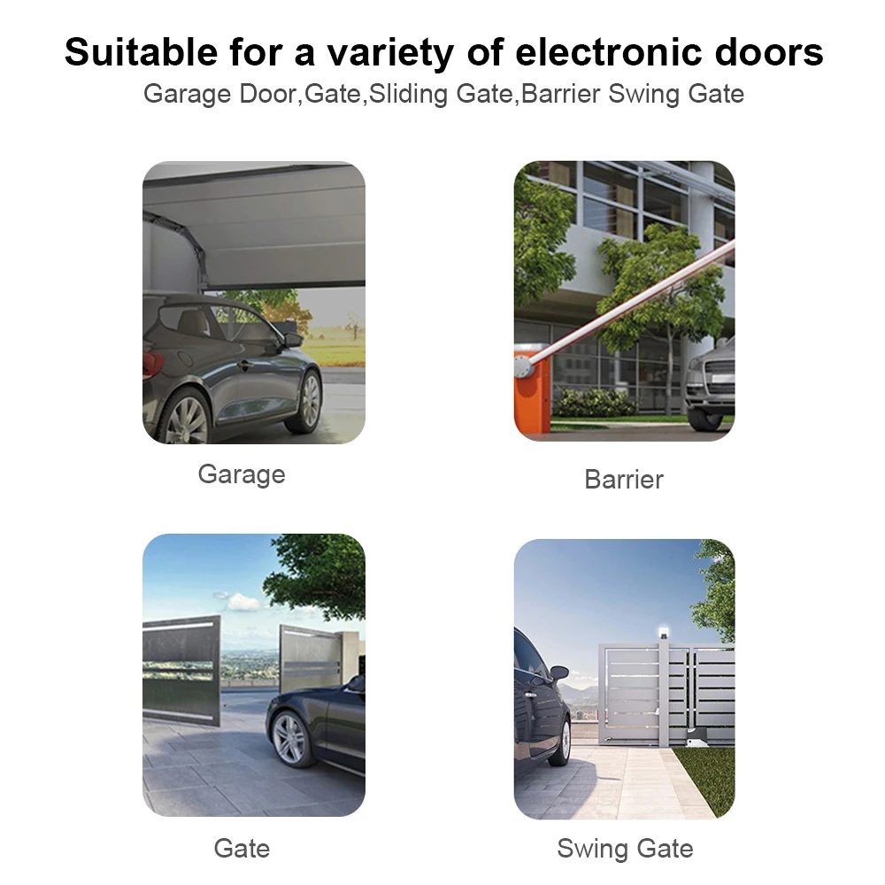 Universal Garage Door Receiver 433mhz 12V/24V Electric Gate Control Receiver 433.92MHZ Fixed Rolling Code Remote Control Switch