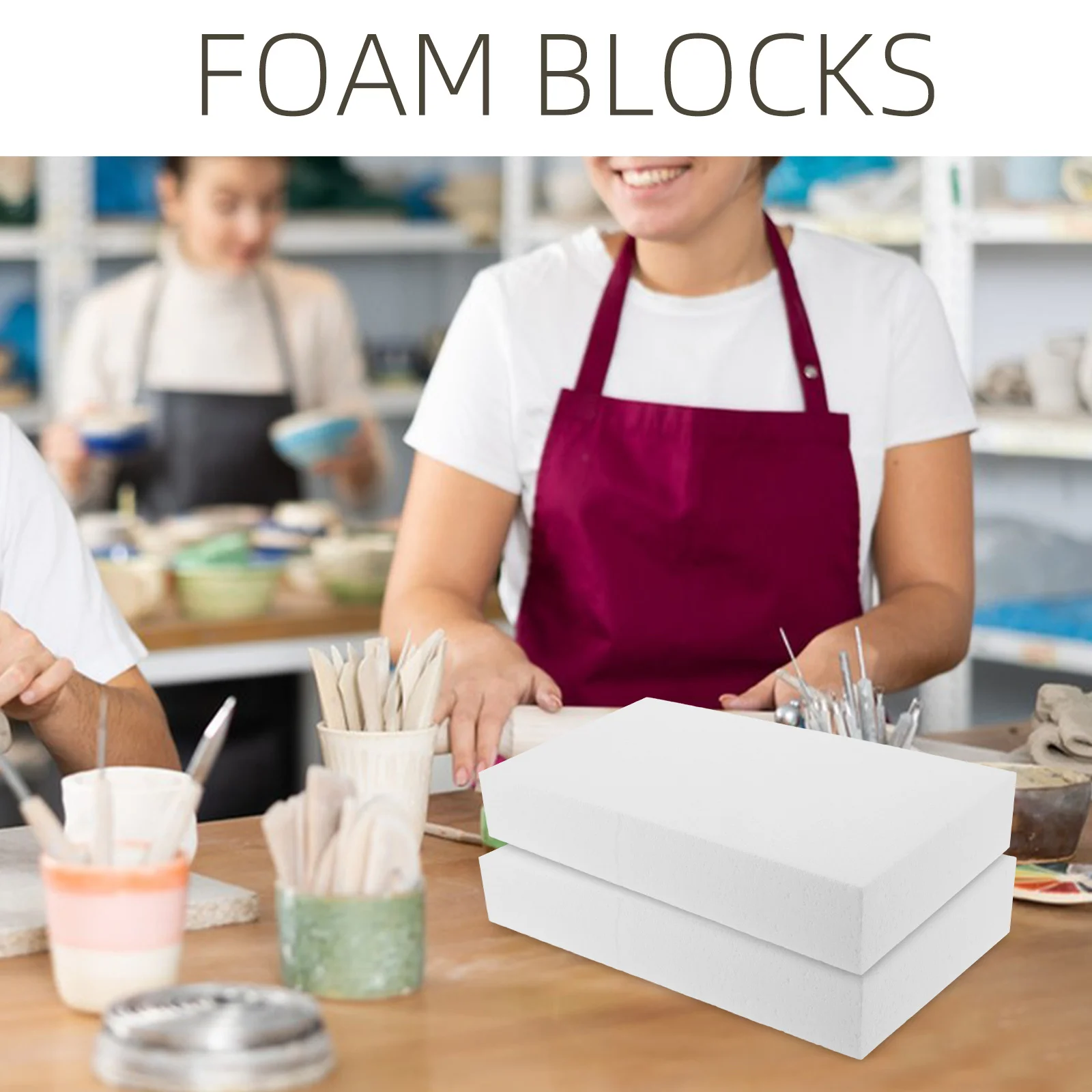 6 قطعة كتل رغوة عالية الكثافة 30*15*5 سنتيمتر لوحات رغوة الحرفية لمشاريع ذاتية الصنع ترتيبات الأزهار اللوازم المدرسية الفنية التعبئة والتغليف #5