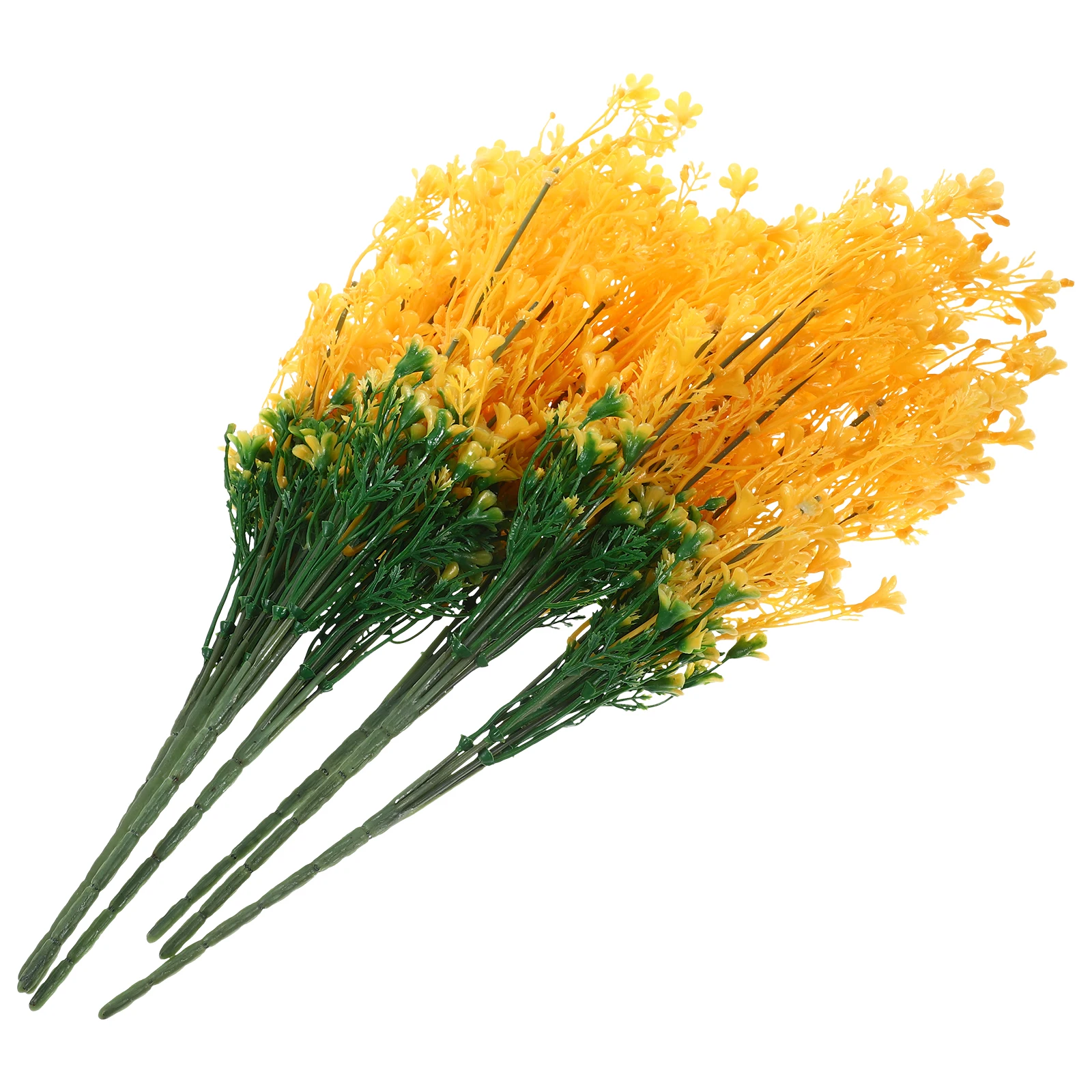 

6pcs Artificial Flowers Home Decor Yellow Bouquet Plastic DIY Kids Project Storage Solution Lasting Flower
