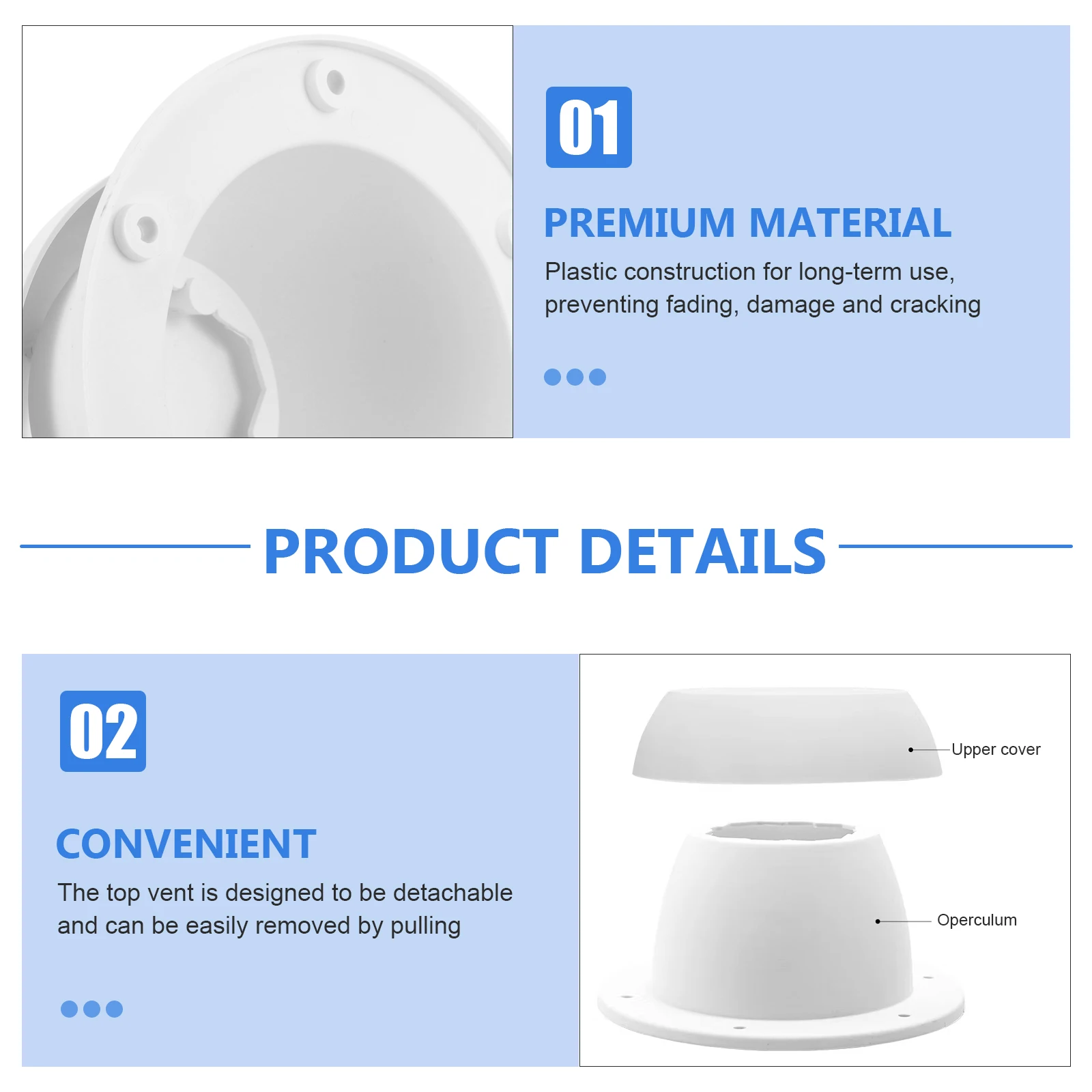 

Exhaust Fan Ventilation Hood Rv Roof Vent Cover Replacement Cap For Camper Van Trailer Motorhome Sewer Durable Plastic Easy