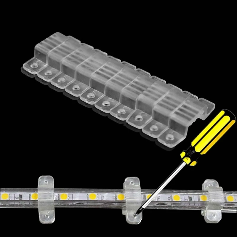 Led Light Strip Mounting Clip 5730 / 2835 / 5050 Mounting Holder Translucent Snap (Width 14Mm, 200 Pieces)